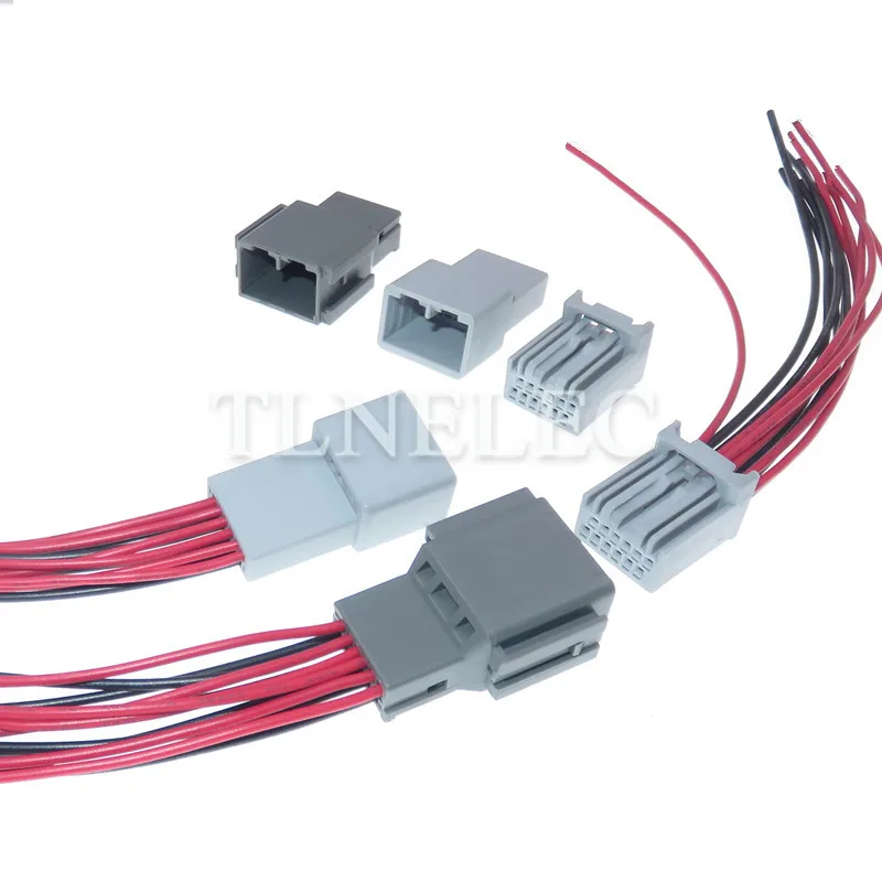 Instrumento de Host de coche de 12 Pines, toma sin sellado con cables, conectores de arnés de cableado hembra macho automático MX34012SF1 MX34012PF1