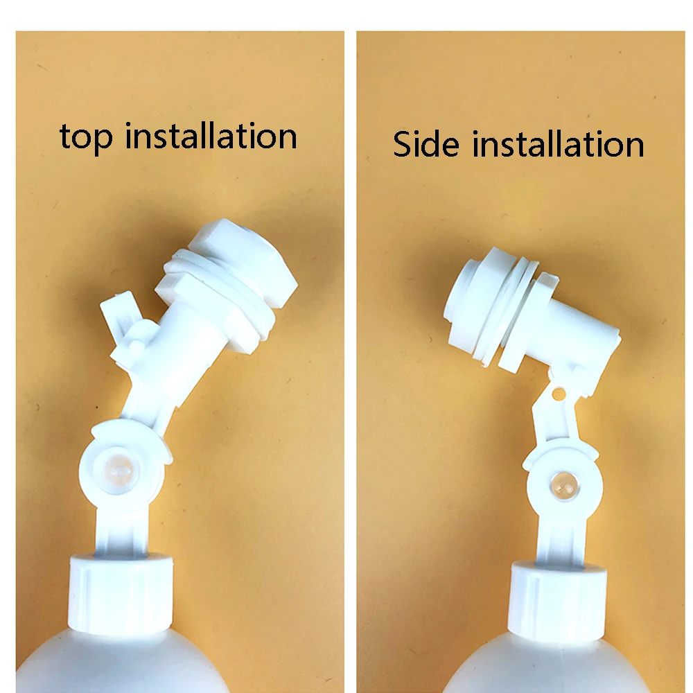 1/4 inches inlet Float Valve White Plastic Adjustable Auto Fill Float Ball Valve Water Control Switch For Water Tower Tank