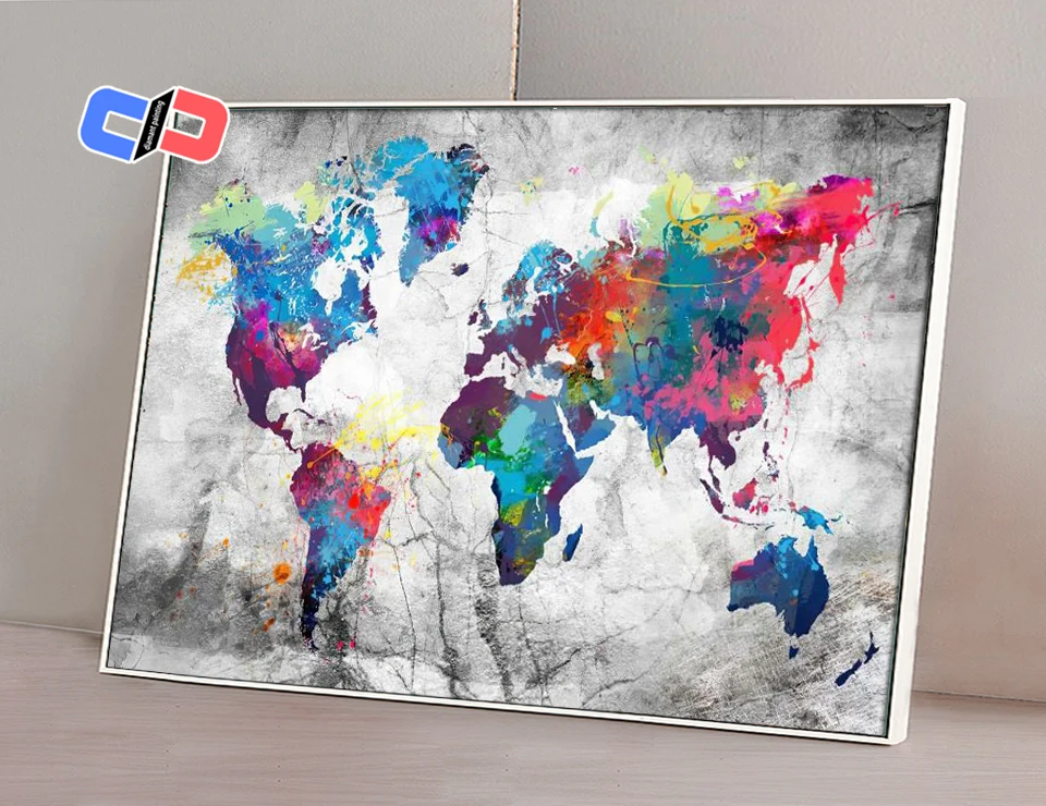 Pieno quadrato/rotondo pittura diamante mappa del mondo 5D fai da te diamante ricamo vendita paesaggio mosaico immagine di strass decorazioni per la