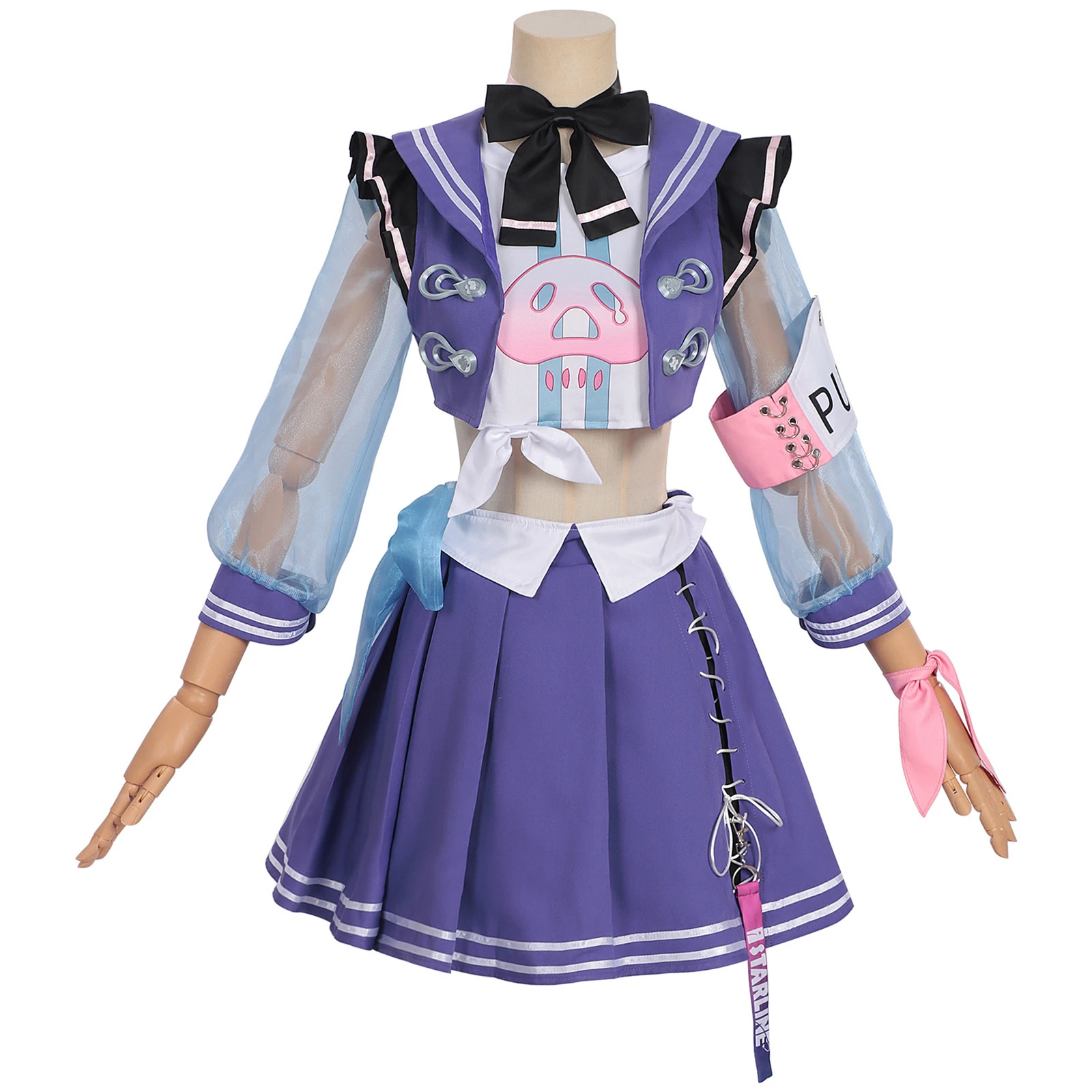 

Women Game Cosplay Costume, Nanally Purple Sailor Uniform Outfit