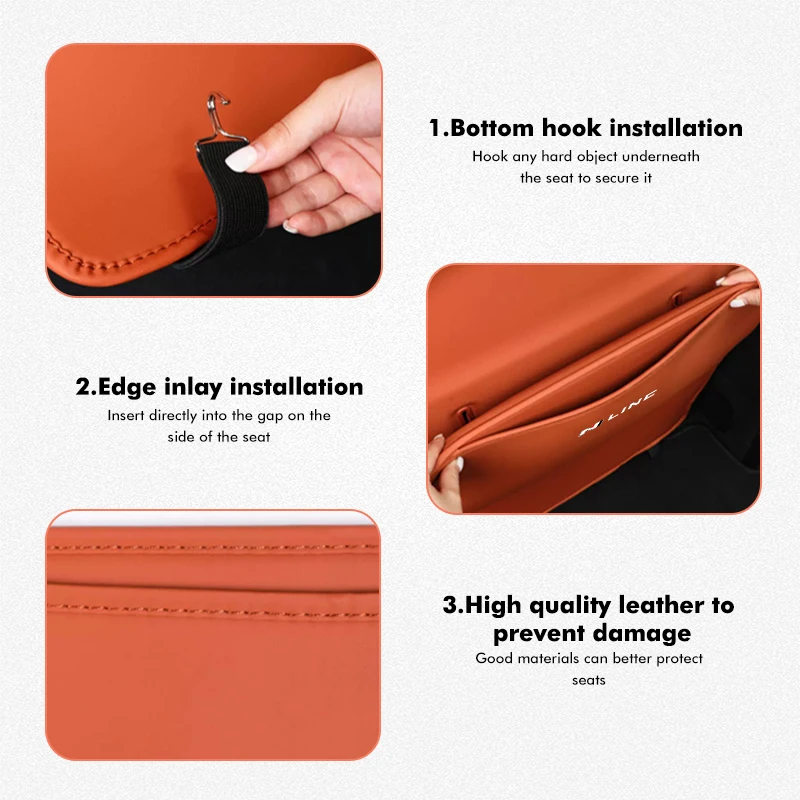 Car Seat Anti-Kick Mat Anti Dirty Pad Cushion Protector Cover For Hyundai N Line Tuscon NX4 I20 I30 I10 Sonata Elantra view 3