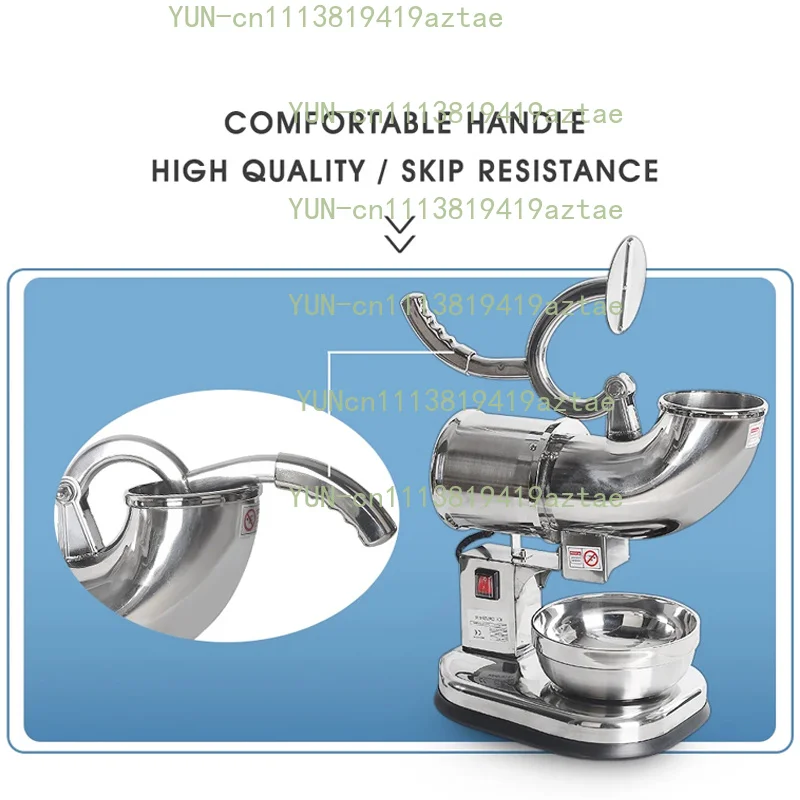 Commercial Ice Crusher 180kgs / H Ice Smoothie Maker Shave Ice Machine Electric Snow Cone Machine 110V / 220V