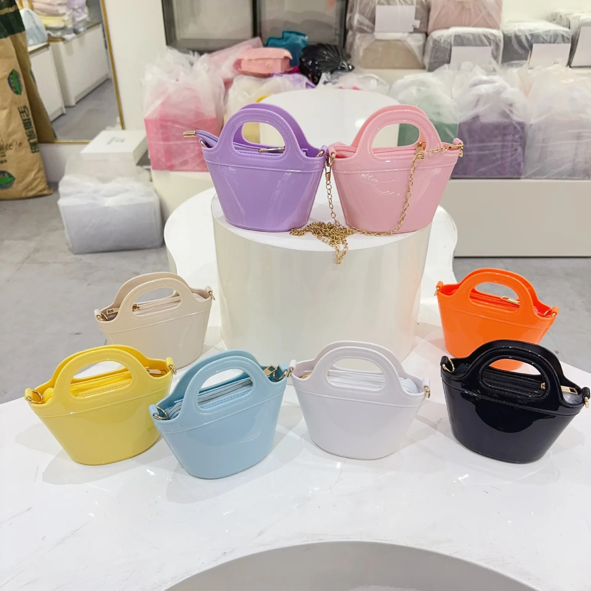 

Mini Chain Jelly bag Fashion Women Girls Handbag 2025 New Parent-child Versatile Jelly Bag Adult Kids Lightweight Crossbody Bag