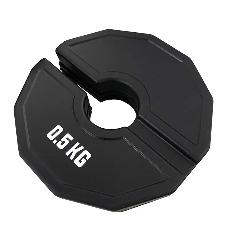 T22C 6X Gym Micro-Plates Dumbbell Fractional Weight Plate Rubber Fractional Weight Plates Add-On Change Black 0.5Kg