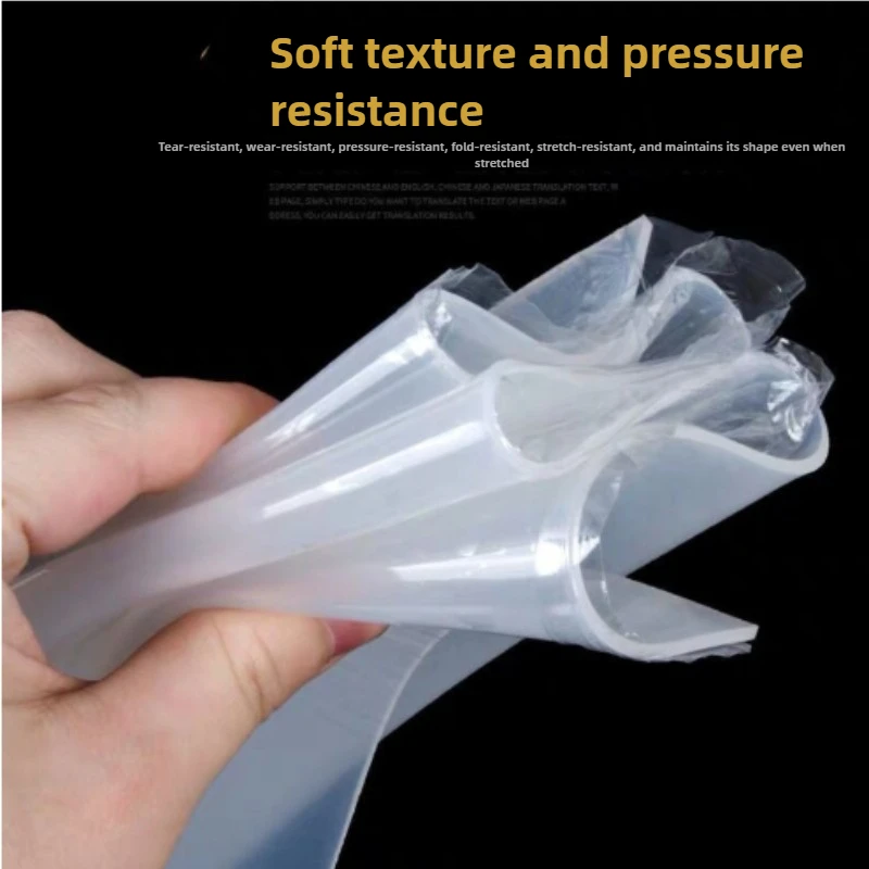 

2pcs Premium 0.1mm-1mm Clear Silicone Film 500mm Width Length Durable Rubber Sheet silicone sheet