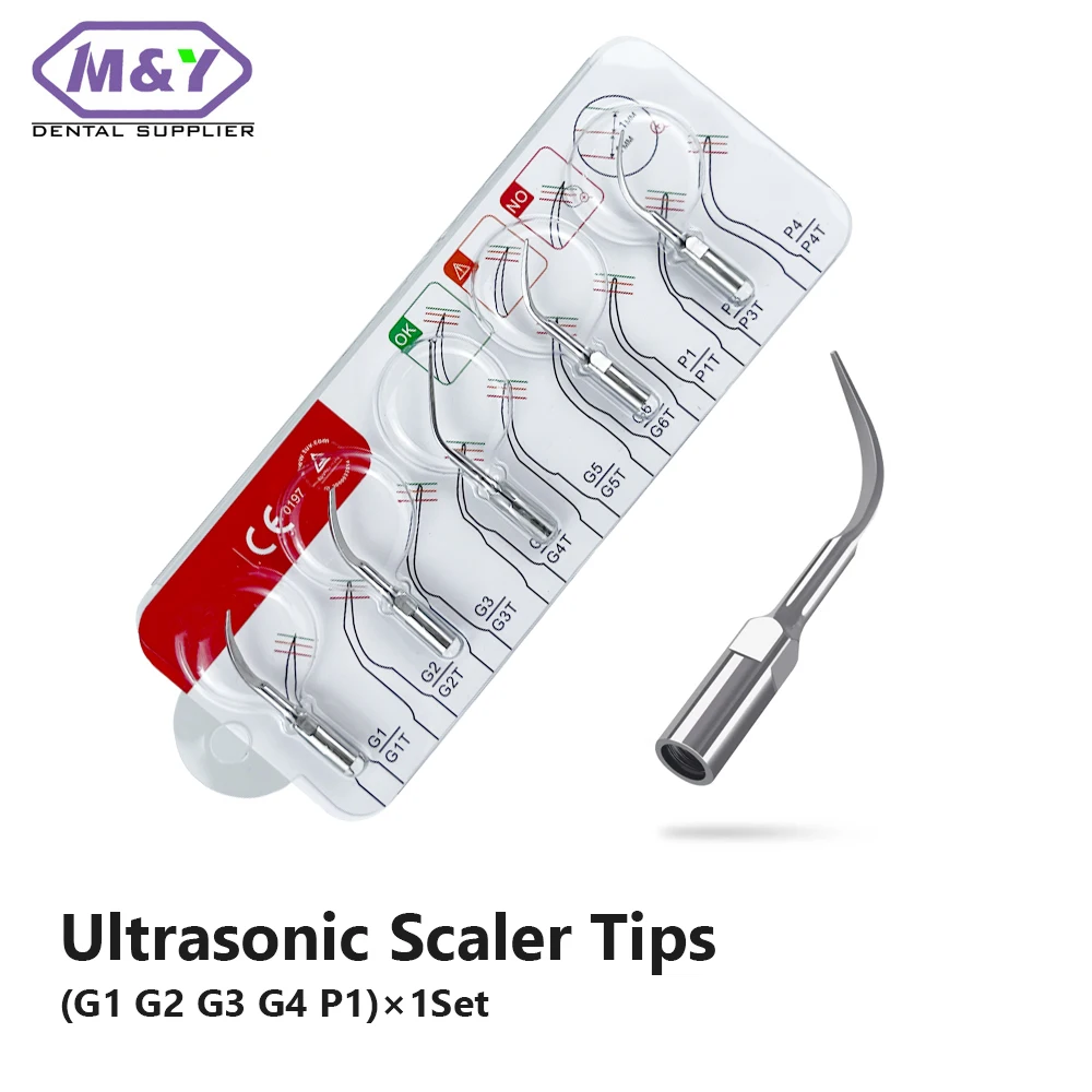 Dental Scaler Tips Ultrasonic Scaling Tip G1 G2 G3 G4 P1 a set Fit For UDS Dental calculus removal dentistry material