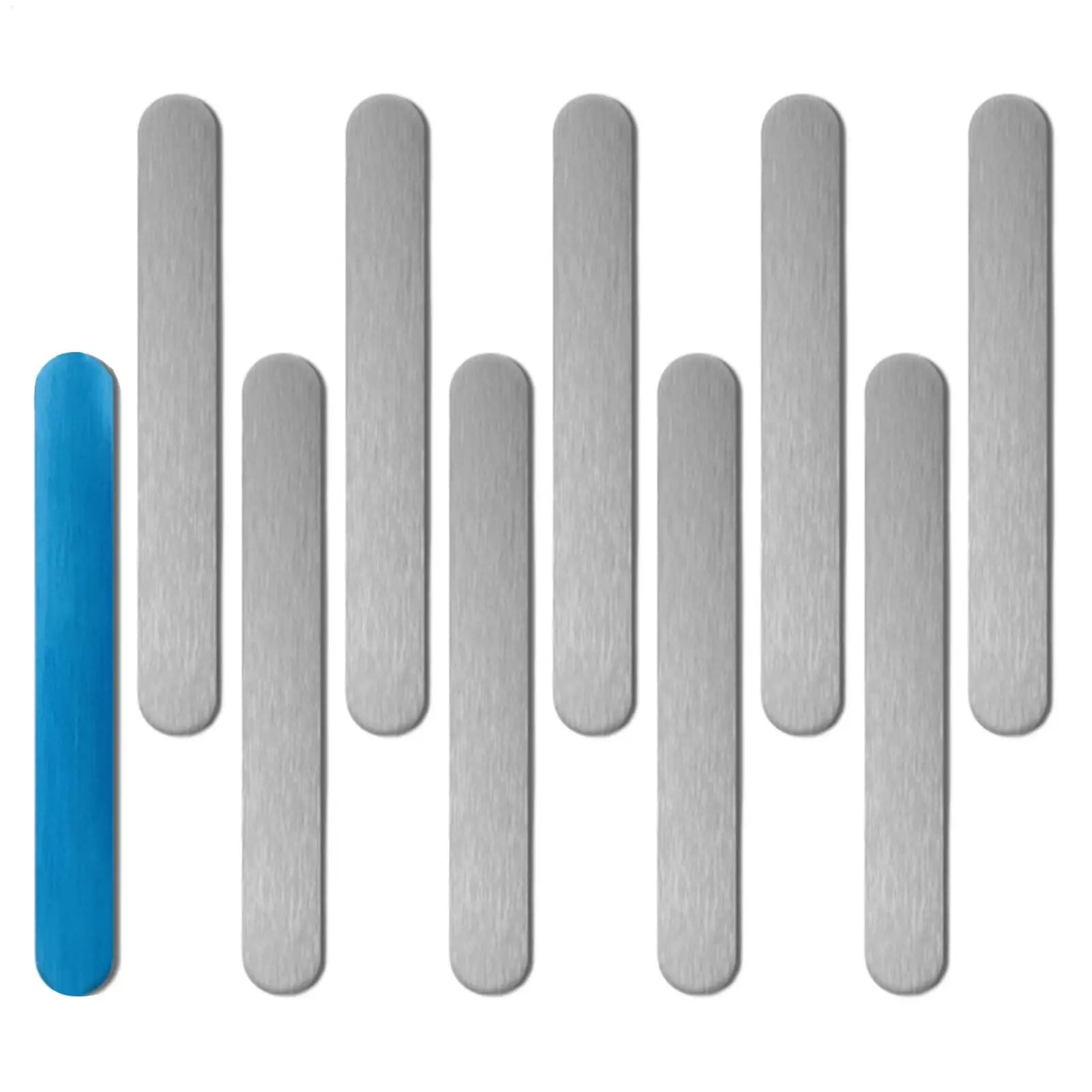 Adhesive Metal Plate For Magnets Reusable 10Pcs Magnetic Adsorption Steel Plate Self-Adhesive   Patch Strips For Science Craft