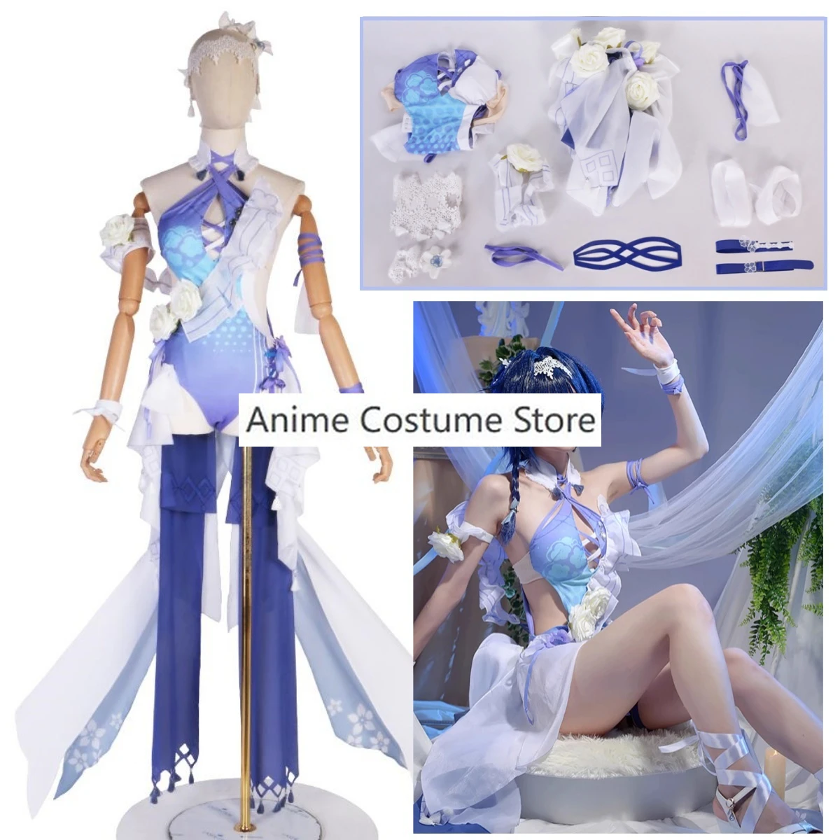 

Game Honkai Impact 3 Raiden Mei Cosplay Costume Sweet Soft Lovely Fairy Dress Halloween Party Role Play Outfit Girl Clothes