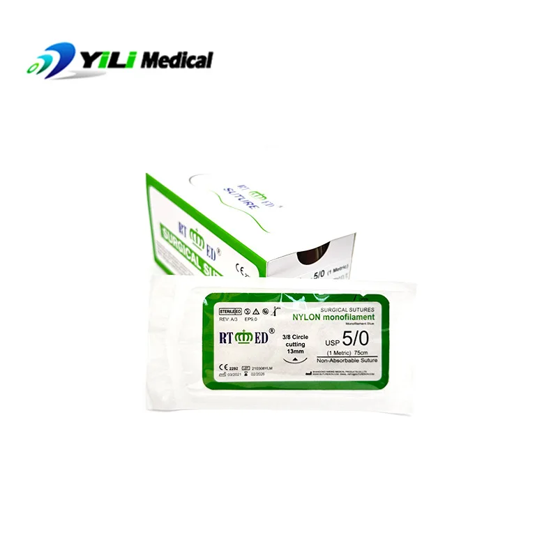 

Хирургический нейлоновый шов, неабсорбируемый монофиламентный шов 5/0