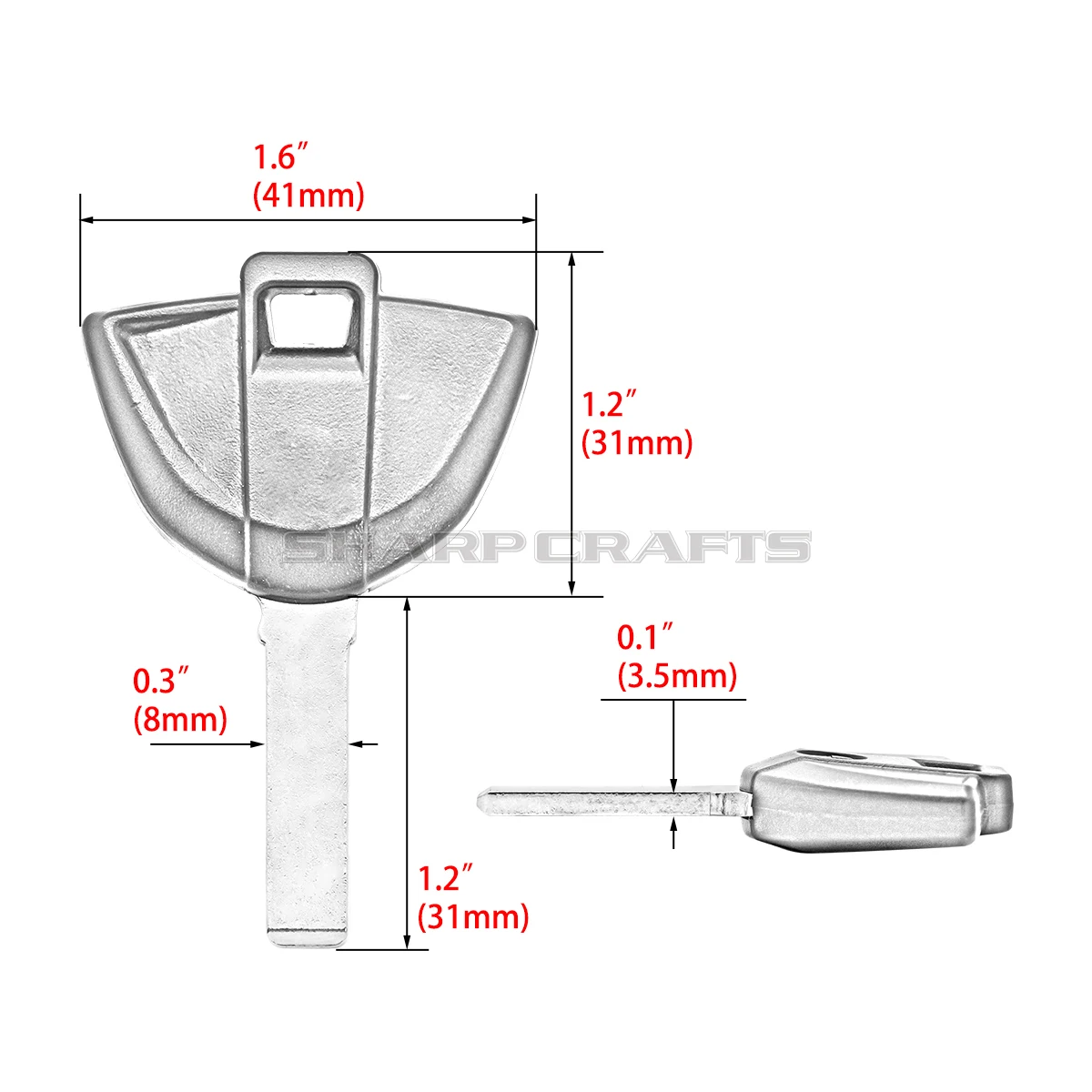 Motorcycle Accessories High Quality Replacement Key Blank Key Uncut Blade Embryo Fits For BMW 750 All years