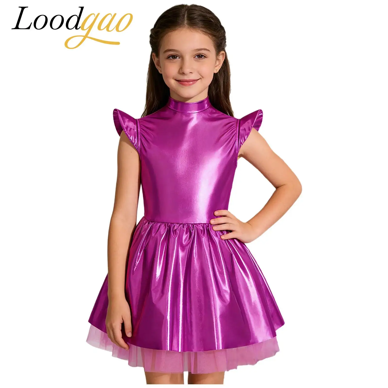 

Глянцевые костюмы инопланетянина для девочек, нарядное бальное платье космонавта, космический робот, платье для ролевых игр, галактика, косплей, маскарадные костюмы