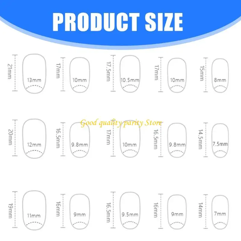 M4YA 30 Stuks Amandel Fake Druk Op Nagel Kunstnagel Valse Nagellijmen Op Nagel Hart Ontwerpen Franse tips Geschenken