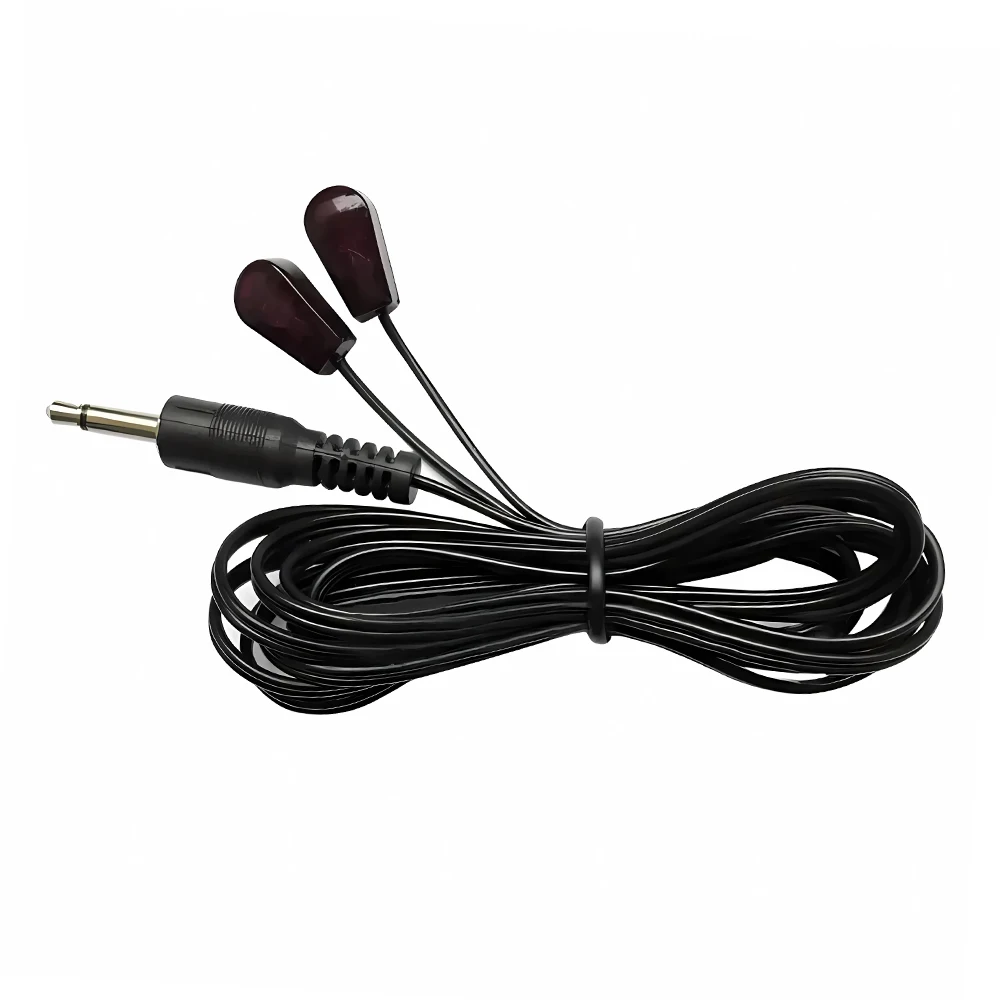 Brand New Black 3 Metre Dual Infrared (IR) Emitter Extension Cable With 3.5mm Jack Plug For Xbox One TV Set STB/DVD/DVR/PV