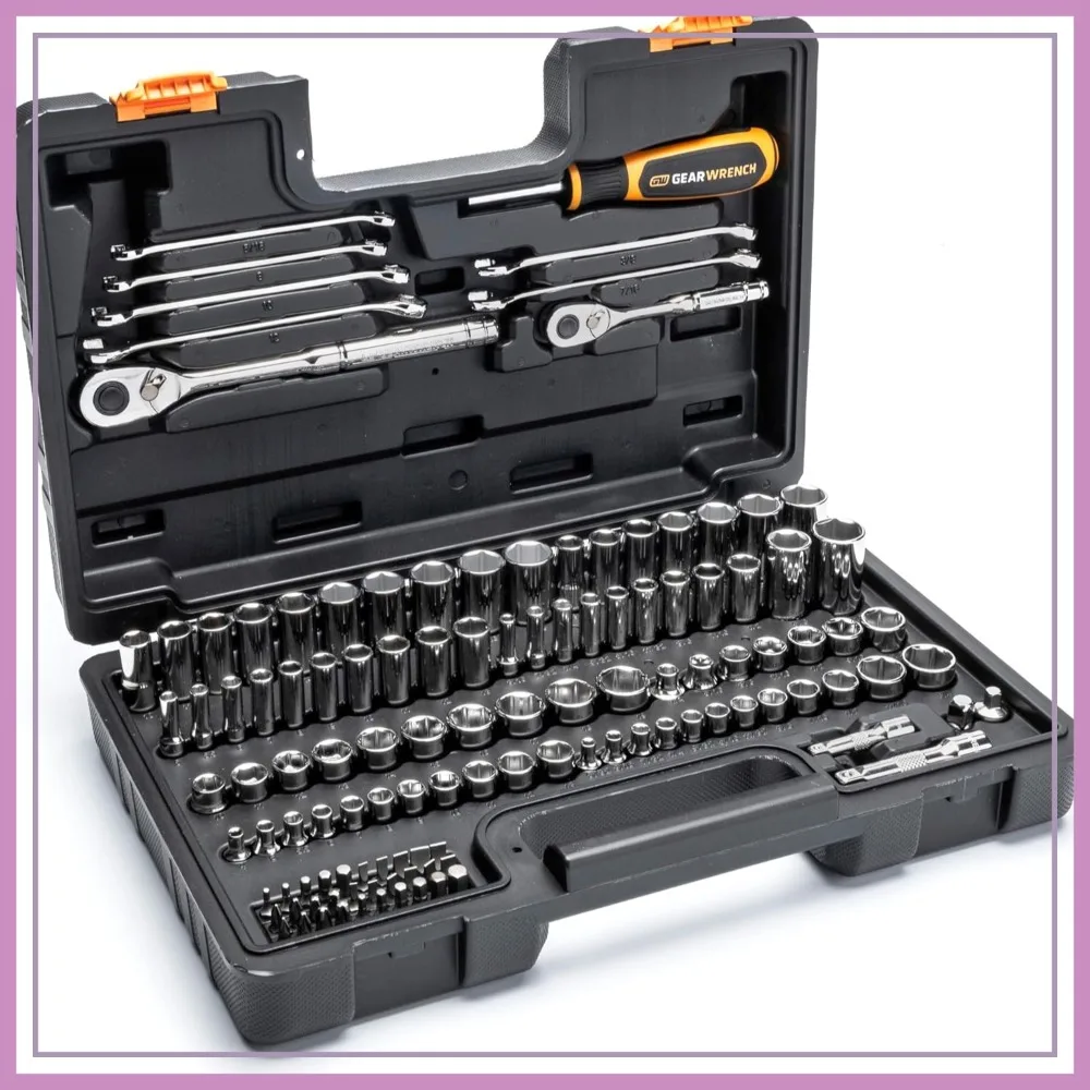 

121 Piece 1/4" & 3/8" Drive 72-Tooth SAE/Metric Mechanics Hand Tool Set