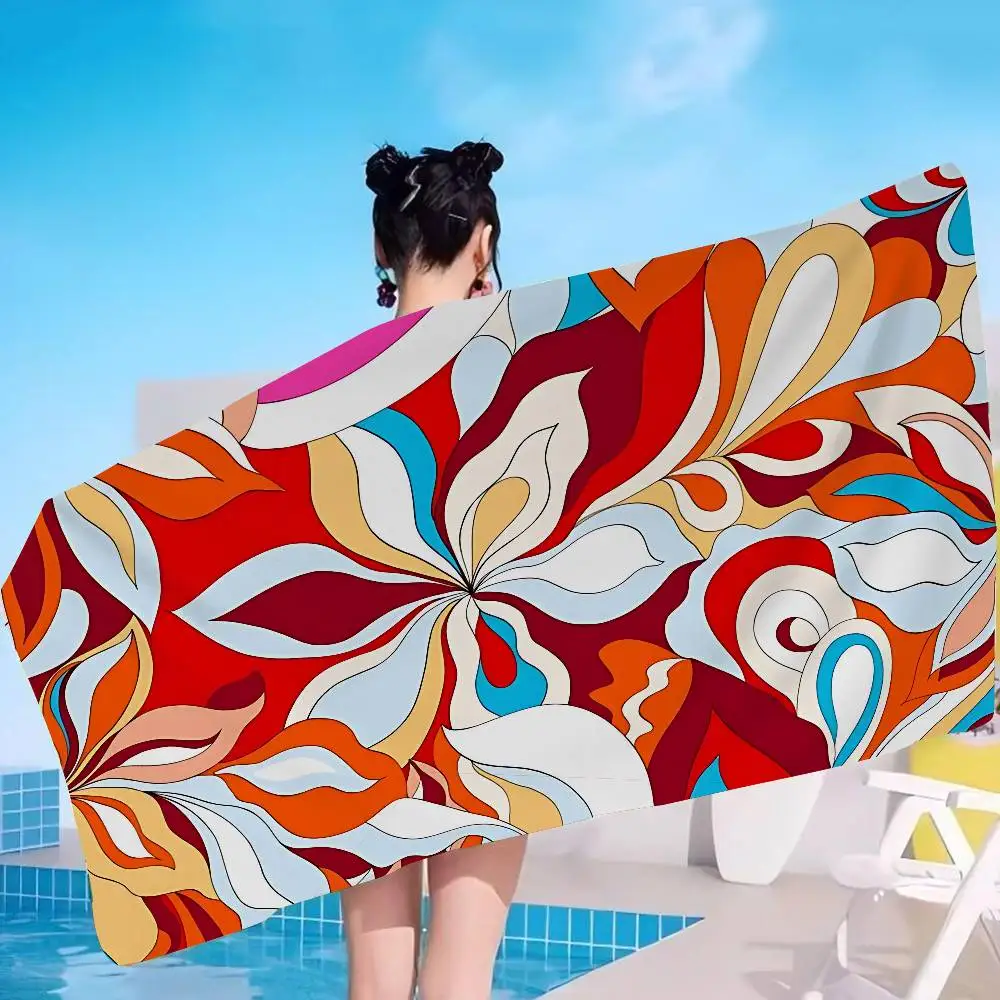 E-Emilios P-PucciS Logo Big Microfiber Beach Towels Quick Dry Towel Sand Beach Towels Pool Towel For Travel Swim Pool Yoga