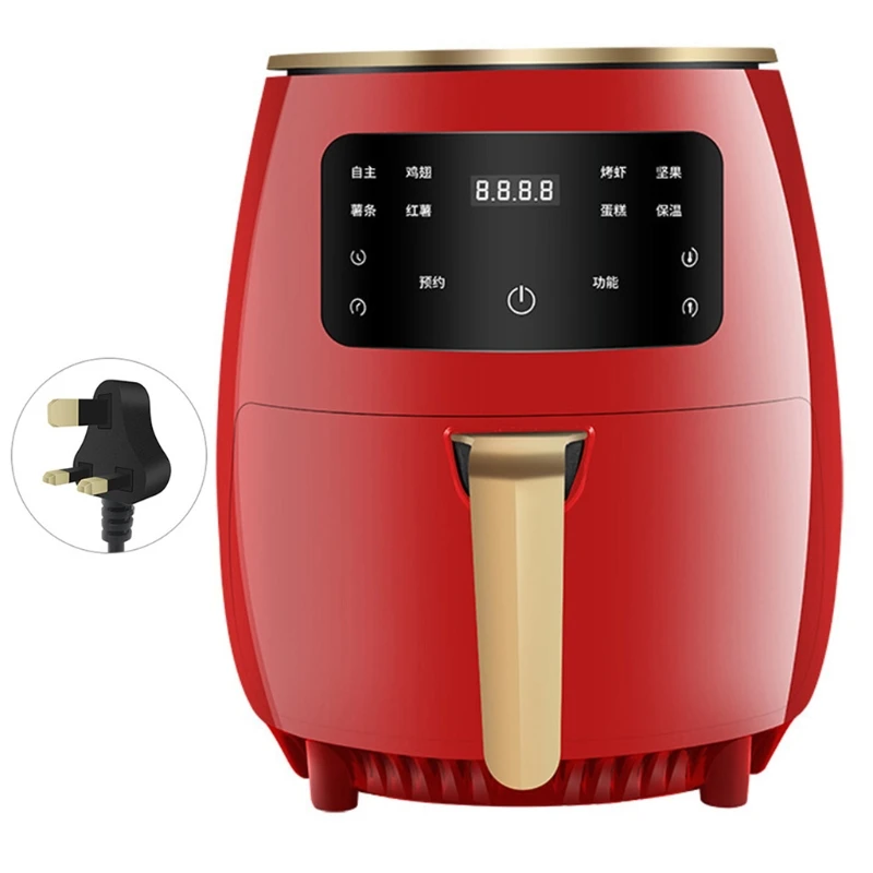 Family Size Electric Hot Air Fryers Oven Oilless Cooker with LCD Digital for Touch Screen & Nonstick Detachable 1 Drop Shipping