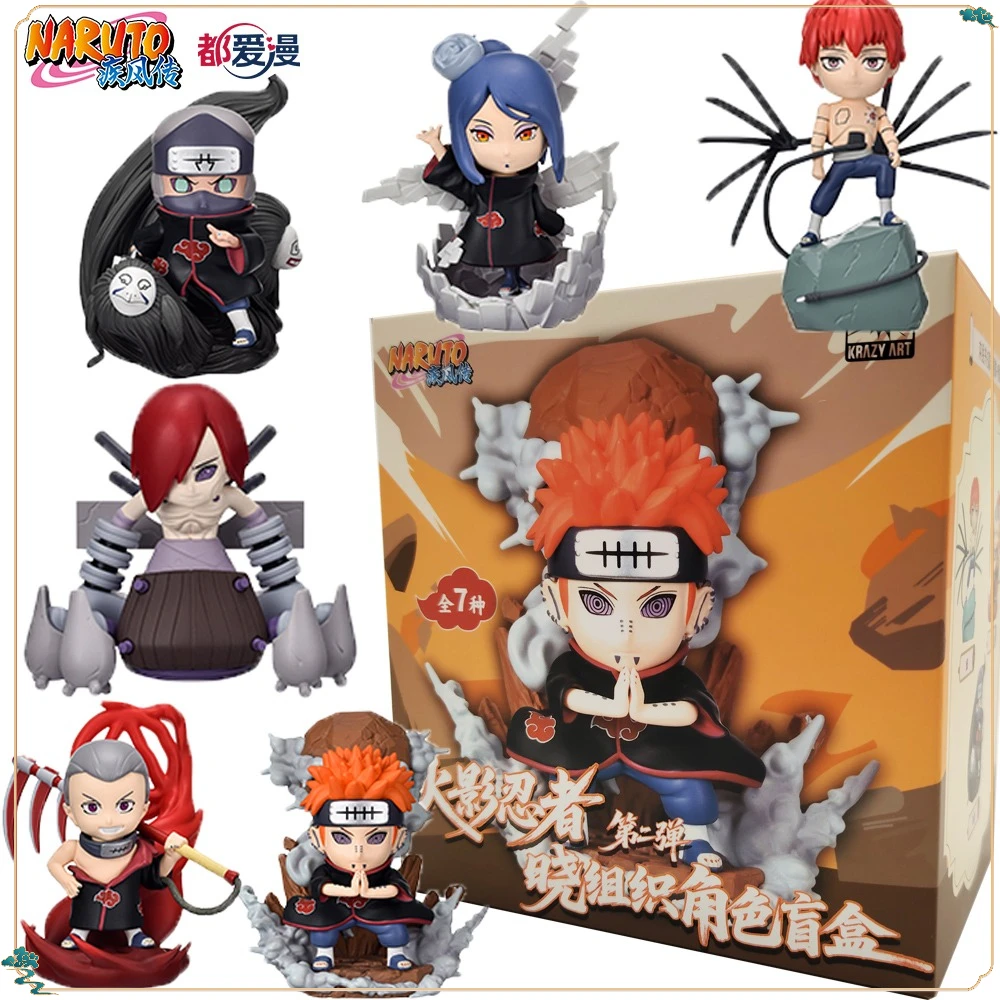 Novo original naruto akatsuki personagens série caixa cega de alta qualidade criativo requintado anime figuras modelo brinquedos presentes do feriado