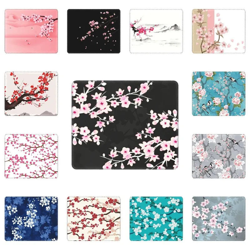 Cherry Blossom Japan Sakura Mouse Pad Waterproof Mousepad Anti-Slip Rubber Flowers Floral Gamer Computer Laptop Desk Mat