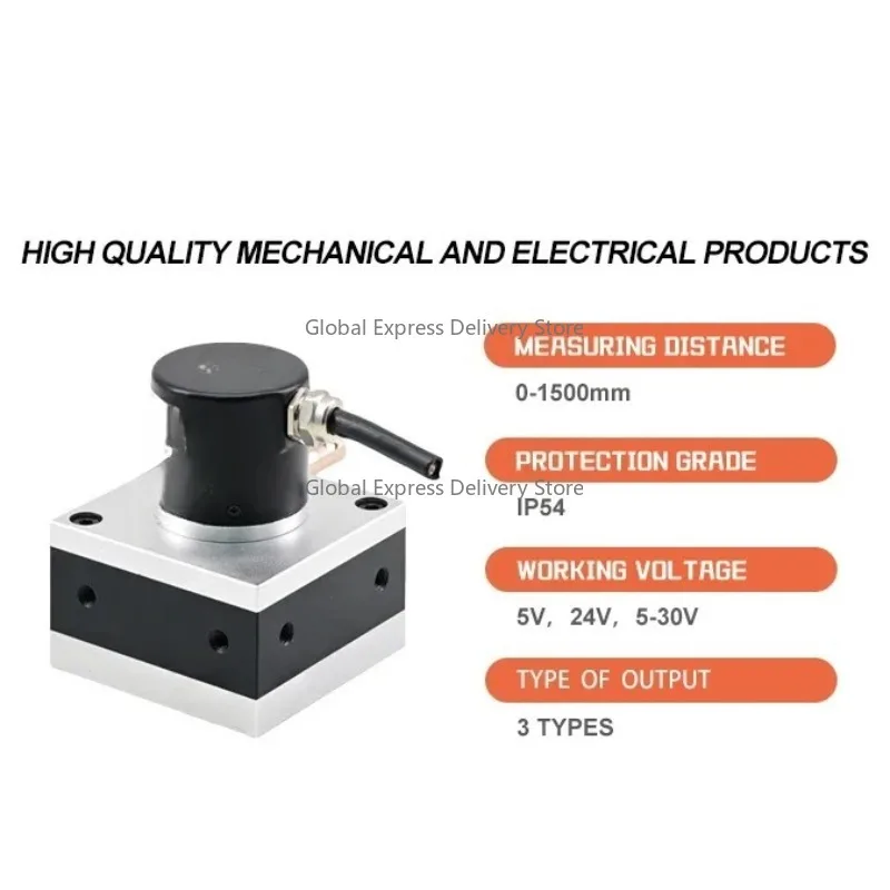 For Linear Displacement Measurement: 1500mm Wire Draw Encoder (0-10V/0-5V, High Cost-Performance)