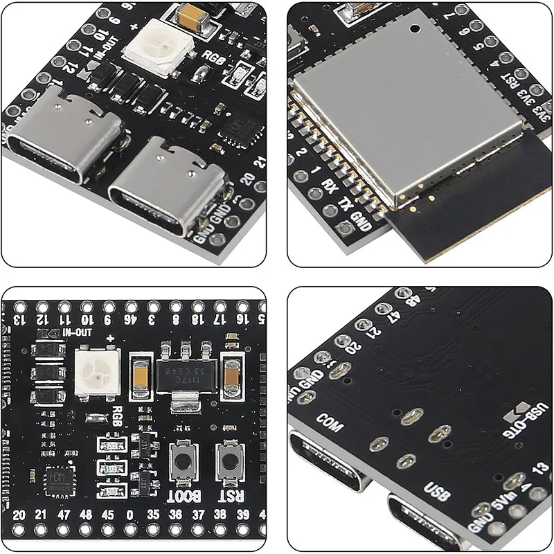 XZG ESP32-S3-DevKitC-1 ESP32-S3 N8R2 N16R8 WiFi Bluetooth-compatible BLE 5.0 Mesh Development Board ESP32 Wireless Module 1-10P
