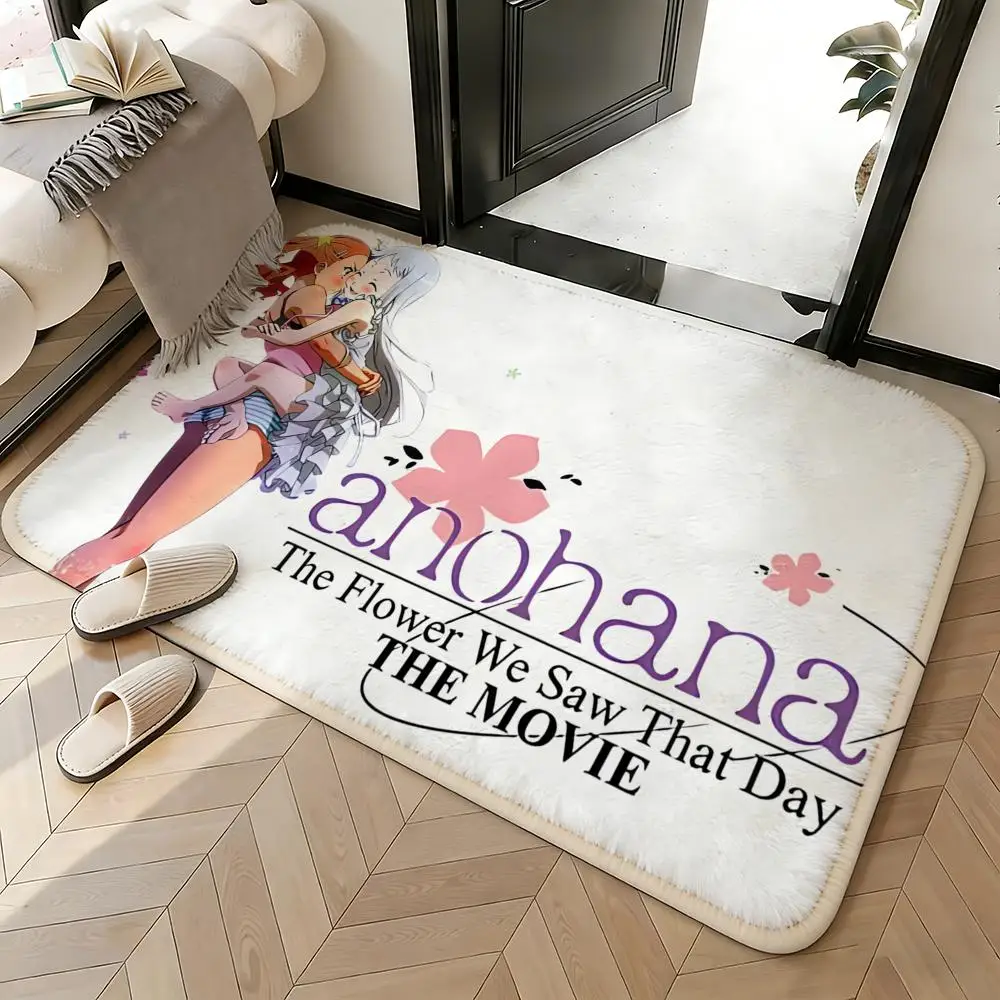 Absorbent Non-Slip Rug Anime Anohana The Flower We Saw That Day Floor Mat Home Decor Doormat Bedroom Floor Mat Shower Carpet