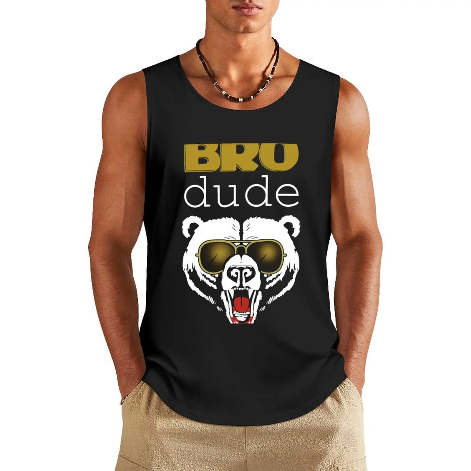 Bro Dude Energy - Letterkenny Season 8 Tank Top sleeveless gym shirt man fitness training weight vest mens clothing