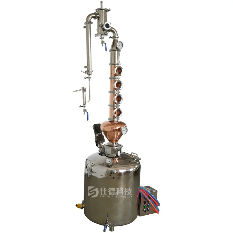 High Quality 50L/100L/200L Mini Alcohol Distiller Home Alcohol Distiller Alcohol Distillation Gin Distillery Equipment