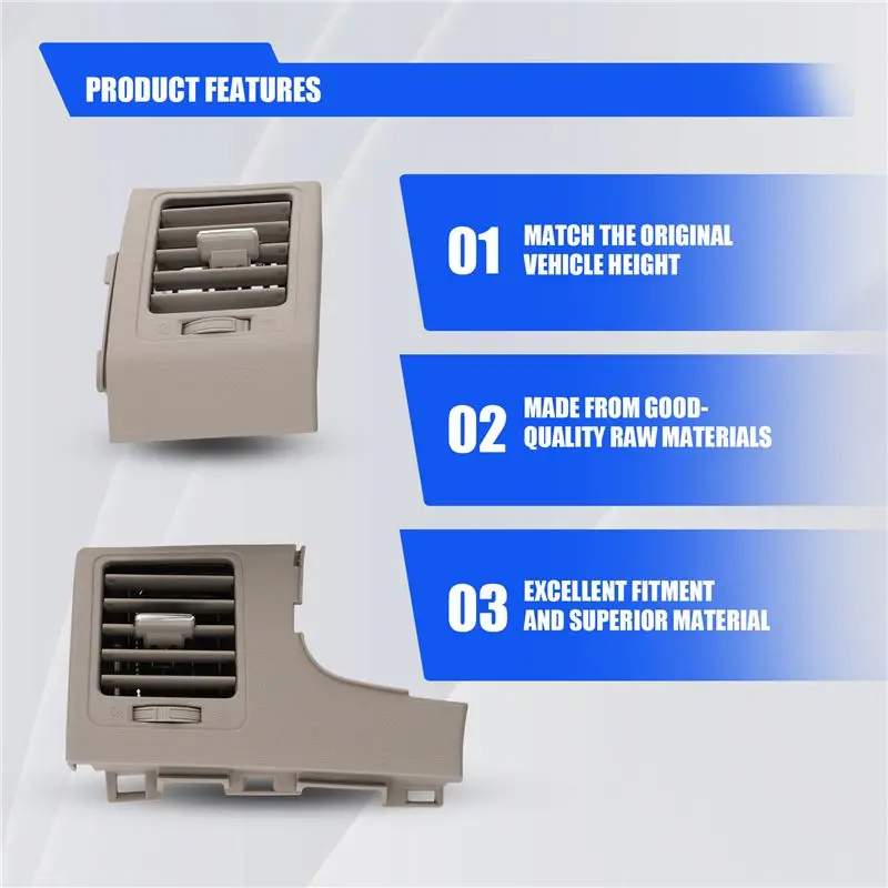 Car Dashboard Left Right Air Conditioning Outlet Assembly For Toyota Corolla 2007-2013 A/C Outlet Vents Panel Cover-A02G