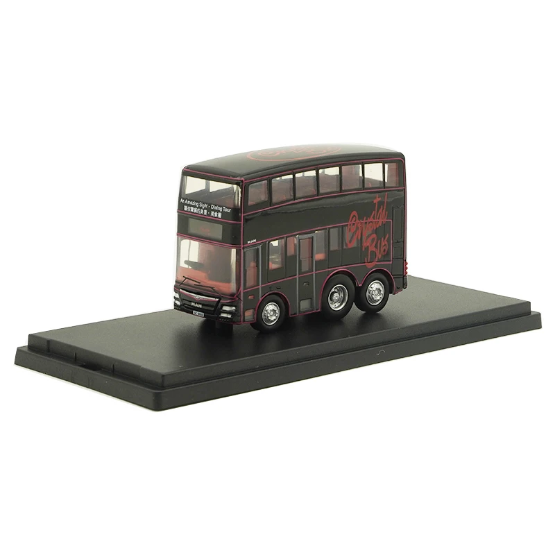 Hong Kong Bus Modell MAN A95 Q Version Pull Back Bus QBI Modell Hong Kong Doppeldeckerbus