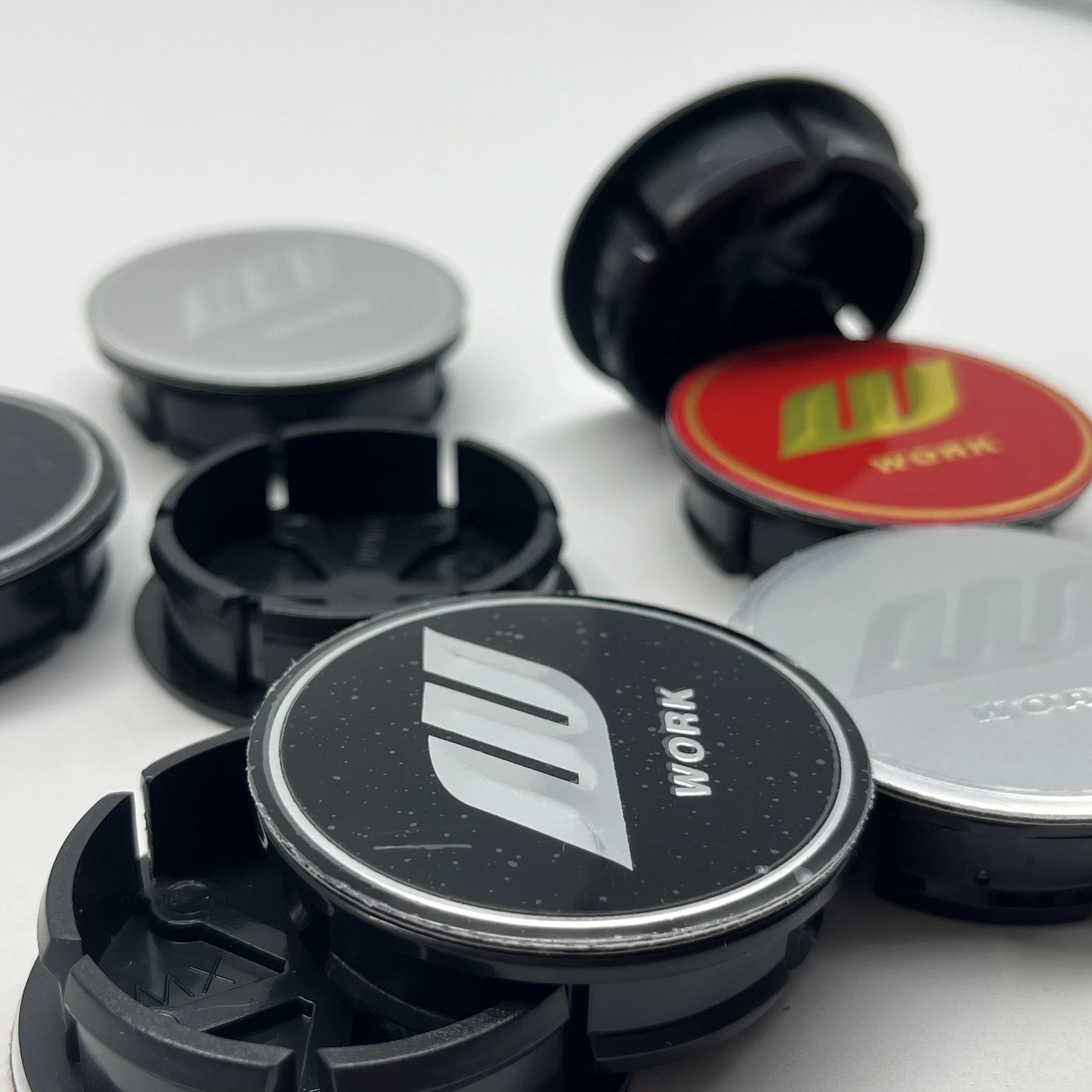 

4pcs/Set 48.5mm W Work Emblem Badge Car Wheel Center Caps Car Rim Hubcaps Dust Cover Replace Auto Styling Decoration Accessories