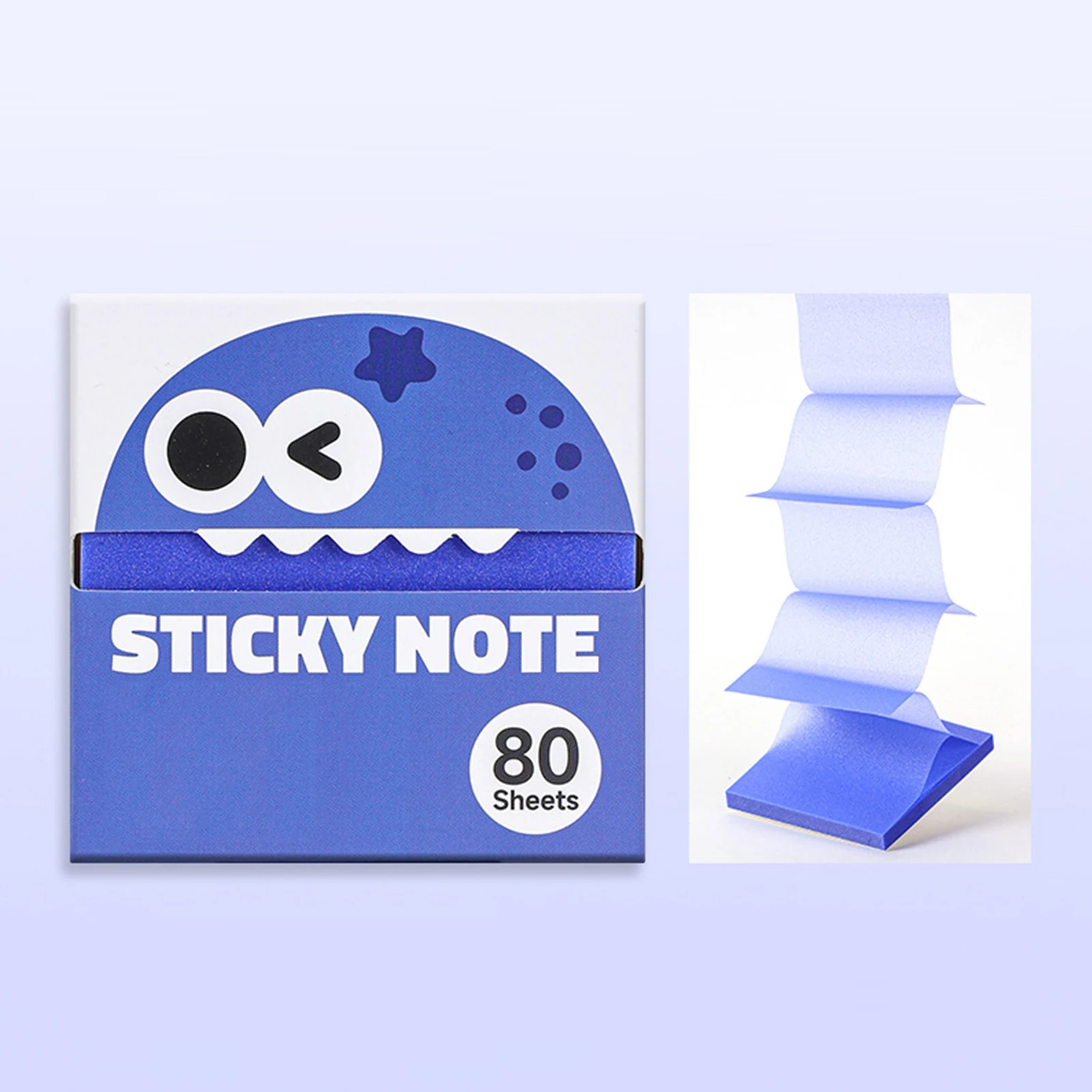 Clear Flash Sticky Notes 80 Sheets Solid Color Pads Glitter Transparent Memo Pad for School Office Stationery Use