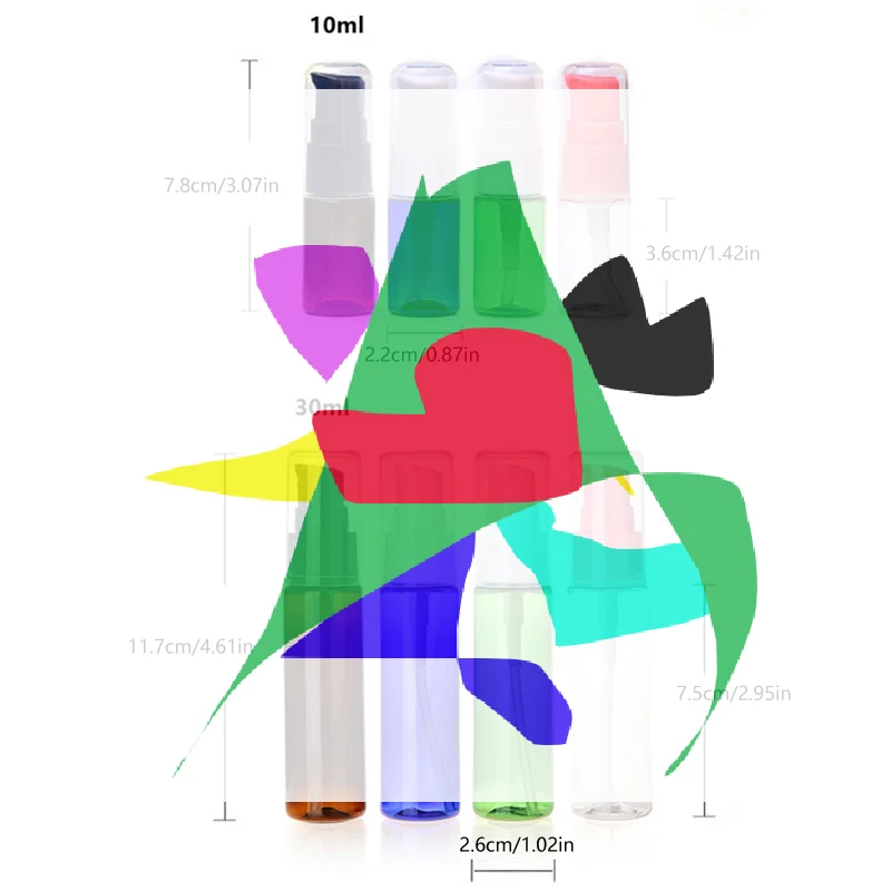 10 مللي 30 مللي زجاجة محلول جوهر كريم السفر الملونة البلاستيك زجاجات إعادة الملء مضخة فارغة حاوية مستحضرات التجميل أدوات مكياج #1