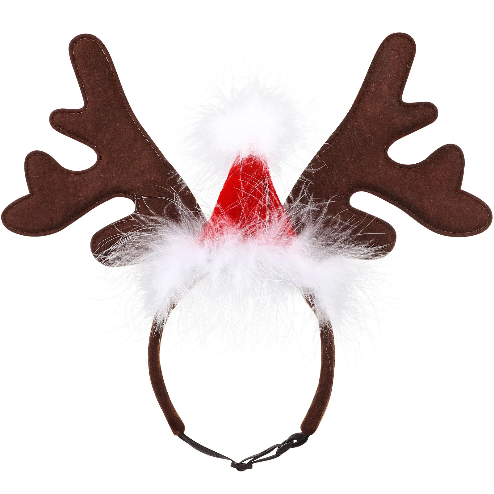 

Pet Christmas Headdress Dog Antlers Headband with Hat Party Headgear Puppy Costumes Accessories pet christmas headband