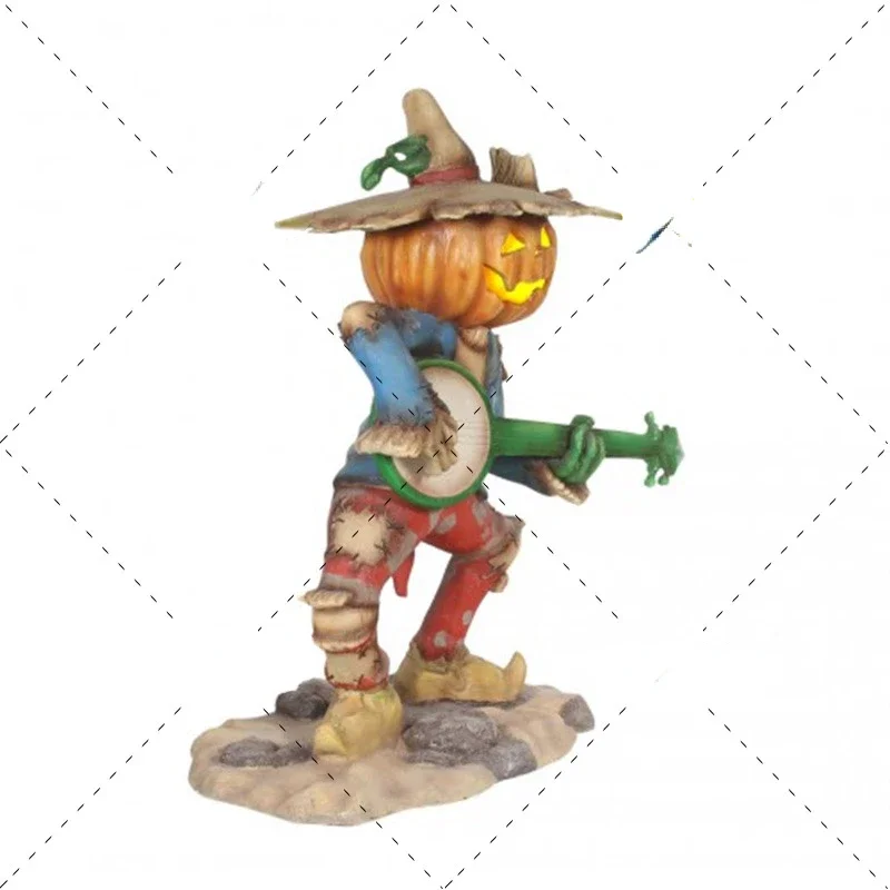 Halloween decoration scarecrow large and small size fiberglass sculpture ghost festival party scarecrow pumpkin HOT SALES