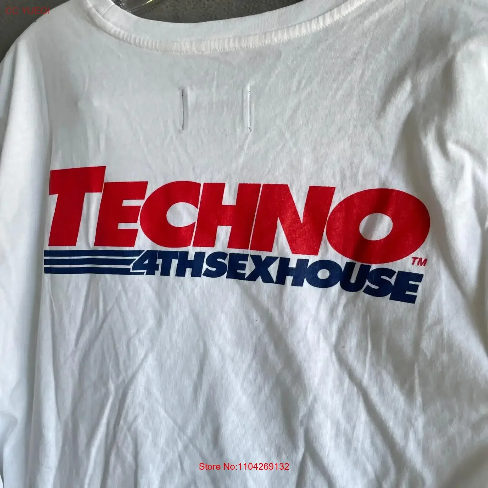 NWT BrandBlack T Shirt Techno SexHouse Rave Costco Parody Light Comfort USED long or short sleeves vintage Washed Casual