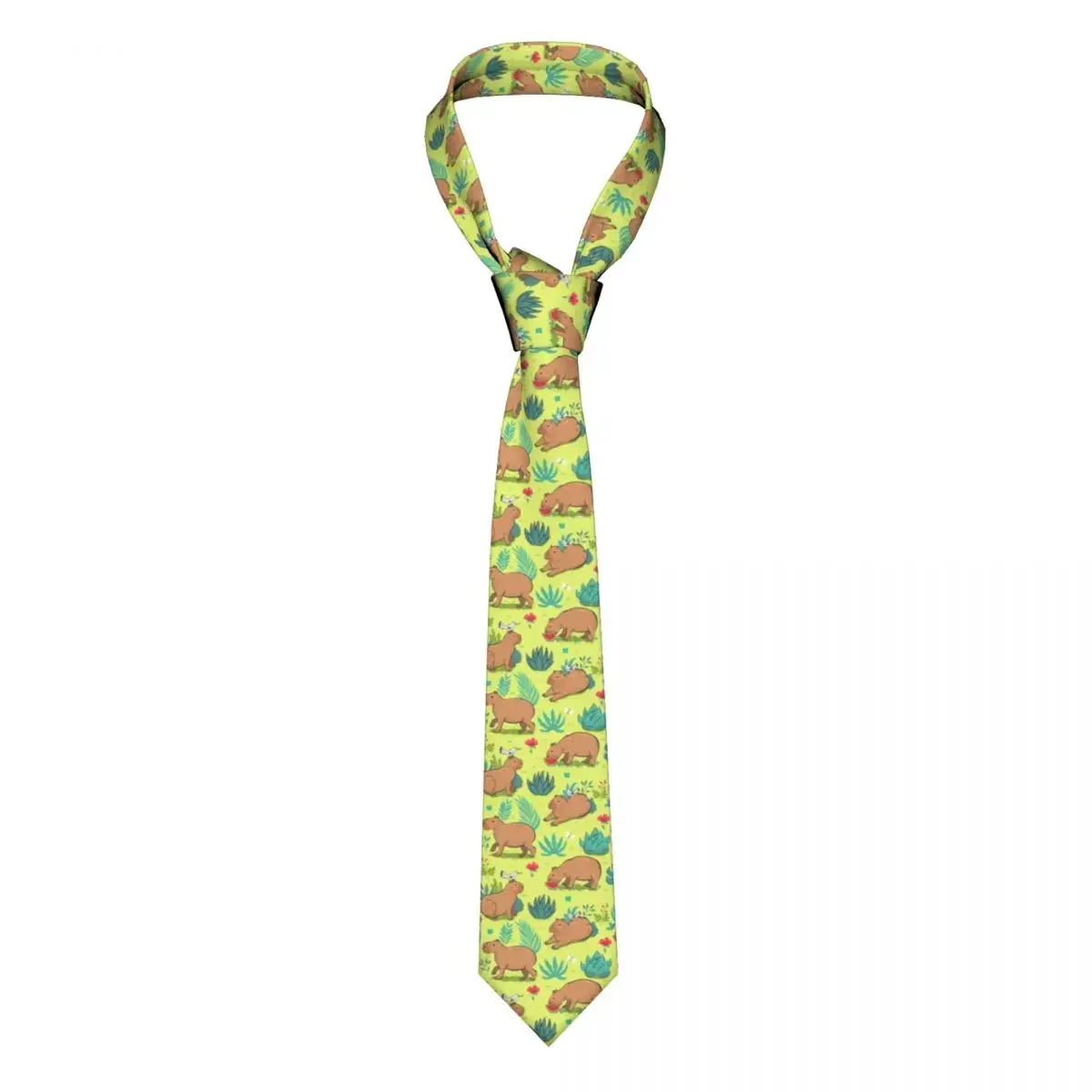 

Cute Capybara Succulent Cactus Tie Necktie Clothing Accessories