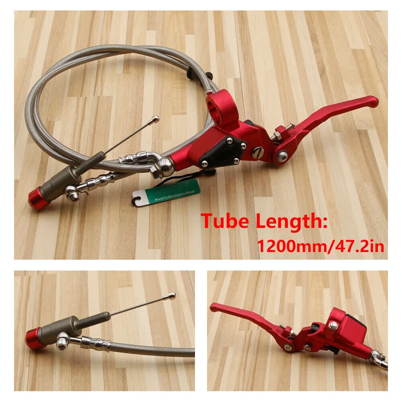 

5 color options 1.2M Hydraulic Clutch Lever Red Master Cylinder Dirt Pit Bike Motorcycle 7/8"