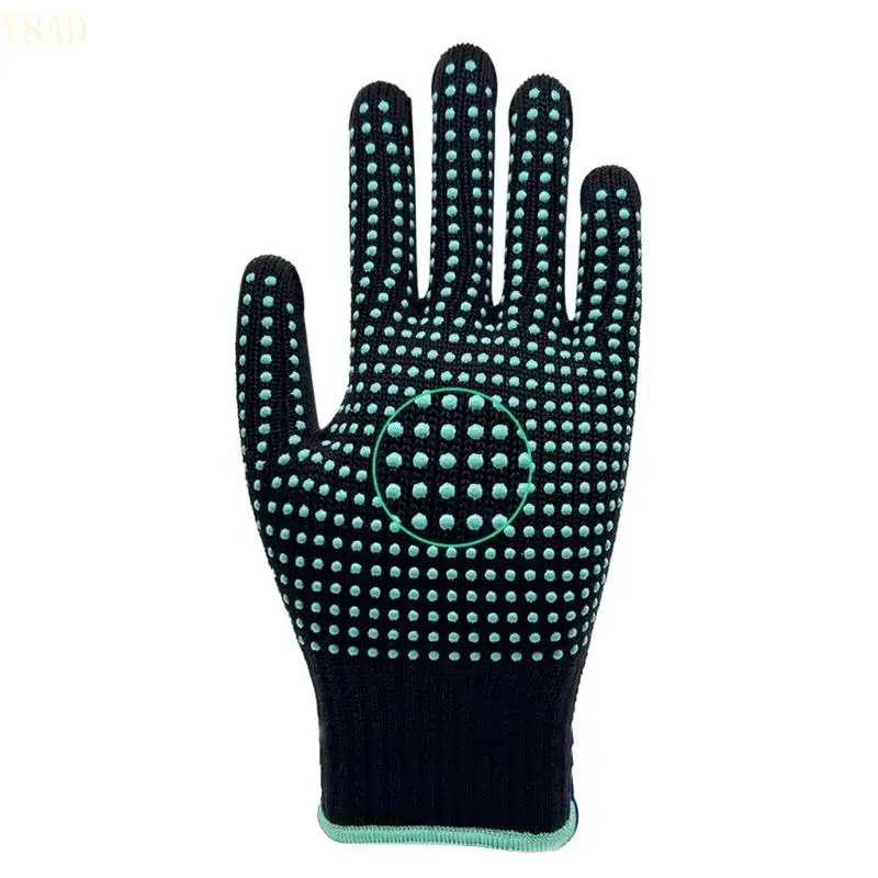Y8AD Heat Resistant Gloves Cooking Mitts with Flame Retardant Fiber Waterproof Design