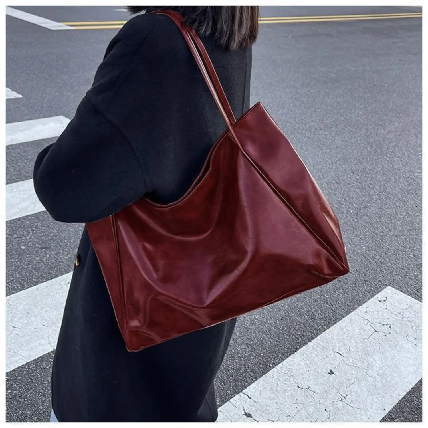 

2024 New Korean Women'S Handbag - Retro Design, Versatile Single Shoulder Casual Tote Bag，Bolsos De Mujer