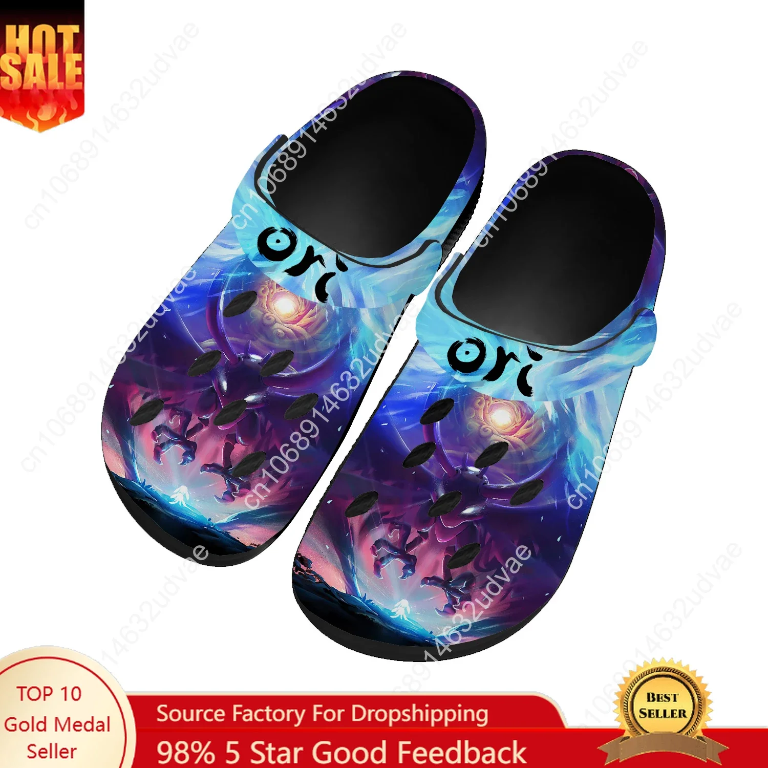 Ori and the Will of the Wisps Water Shoes Mens Womens High Quality Home Garden Clogs Customizd Sandals Breathable Hole Slippers