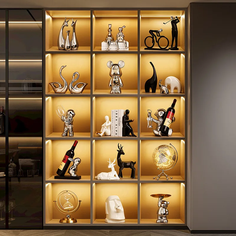 

Violent bear wine cabinet decoration ornament modern light luxury high-end living room home glass display