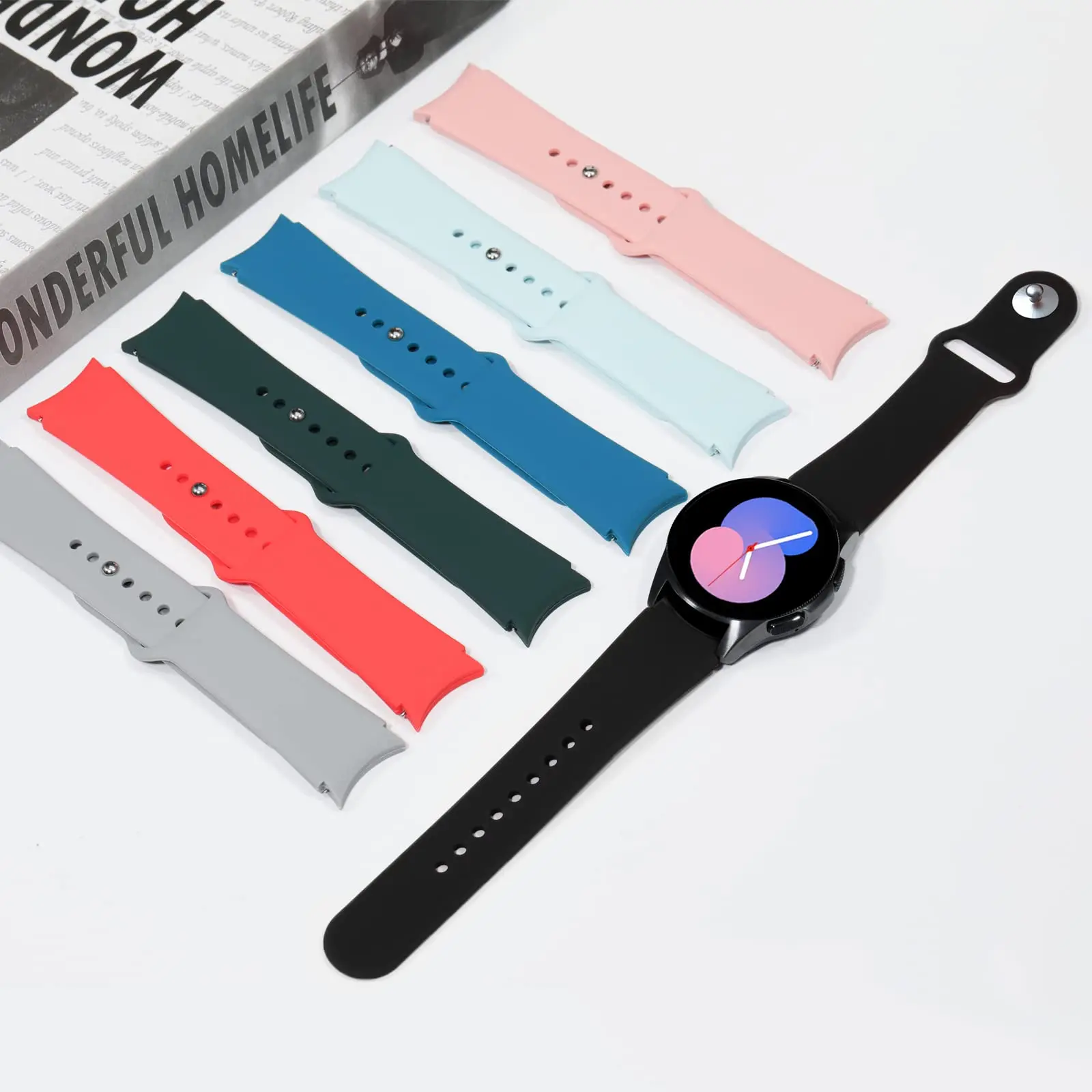 Silicone Strap For Samsung Galaxy Watch 6 5 4 44mm 40mm Bracelet Galaxy Watch 6 4 classic 46mm 42mm 47mm 43mm 5 pro 45mm band