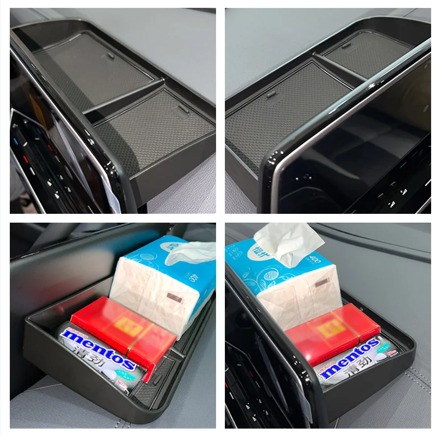 For VW Volkswagen ID.4 GTX Crozz 2021 2022 Car Interior Gps Navigation Screen FrameCentral Storage Tray Container Box Cover #2