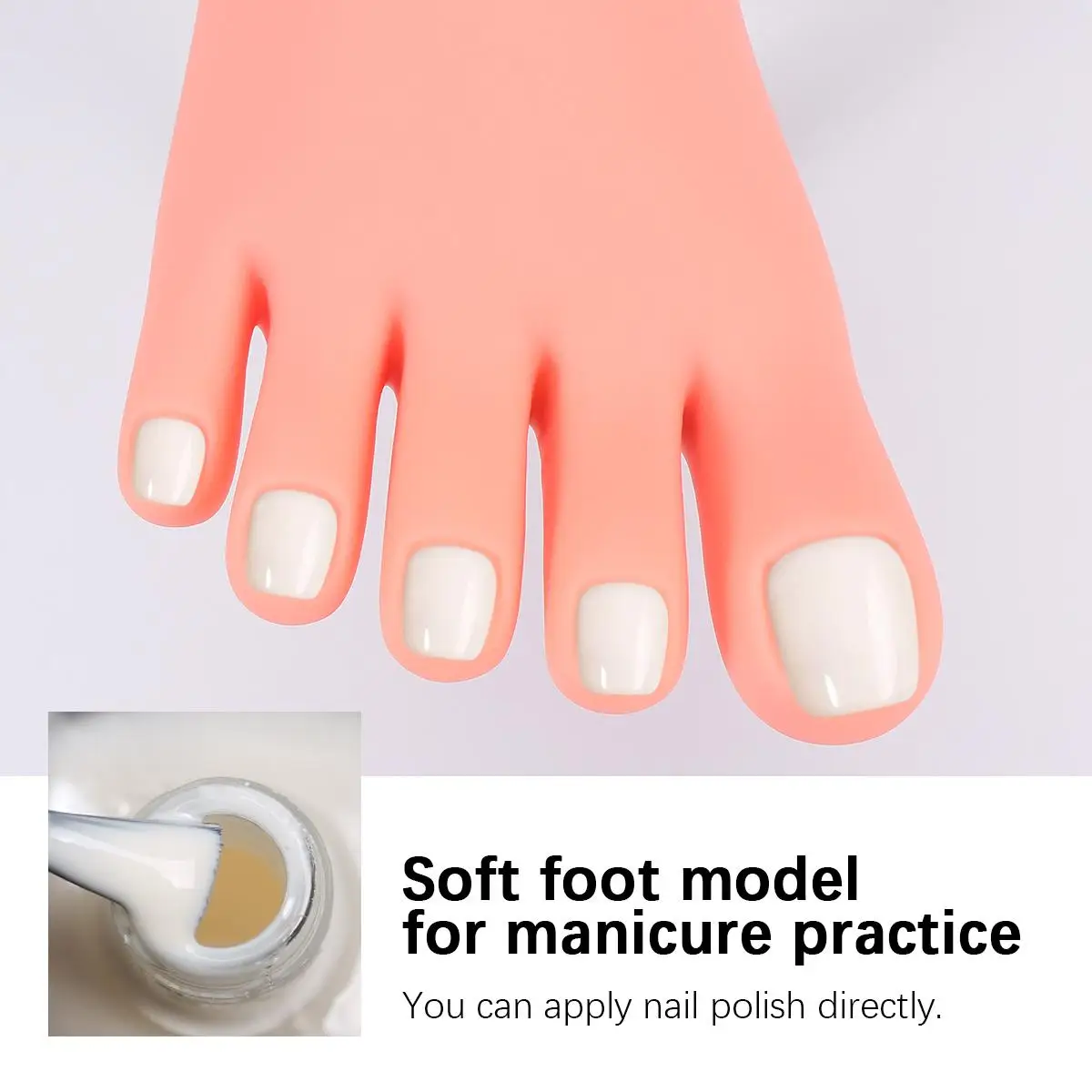 

Lightweight Durable Professional Nail Foot Model Real Touch Practice Tool For Manicure Pedicure Aid Nail Training Tool