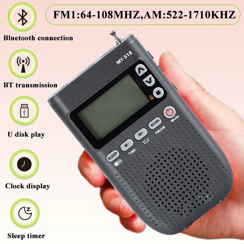 mini-portable-fm-am-bluetooth-radio-rechargeable-speaker-lcd-display-outdoor-sports-tf-card
