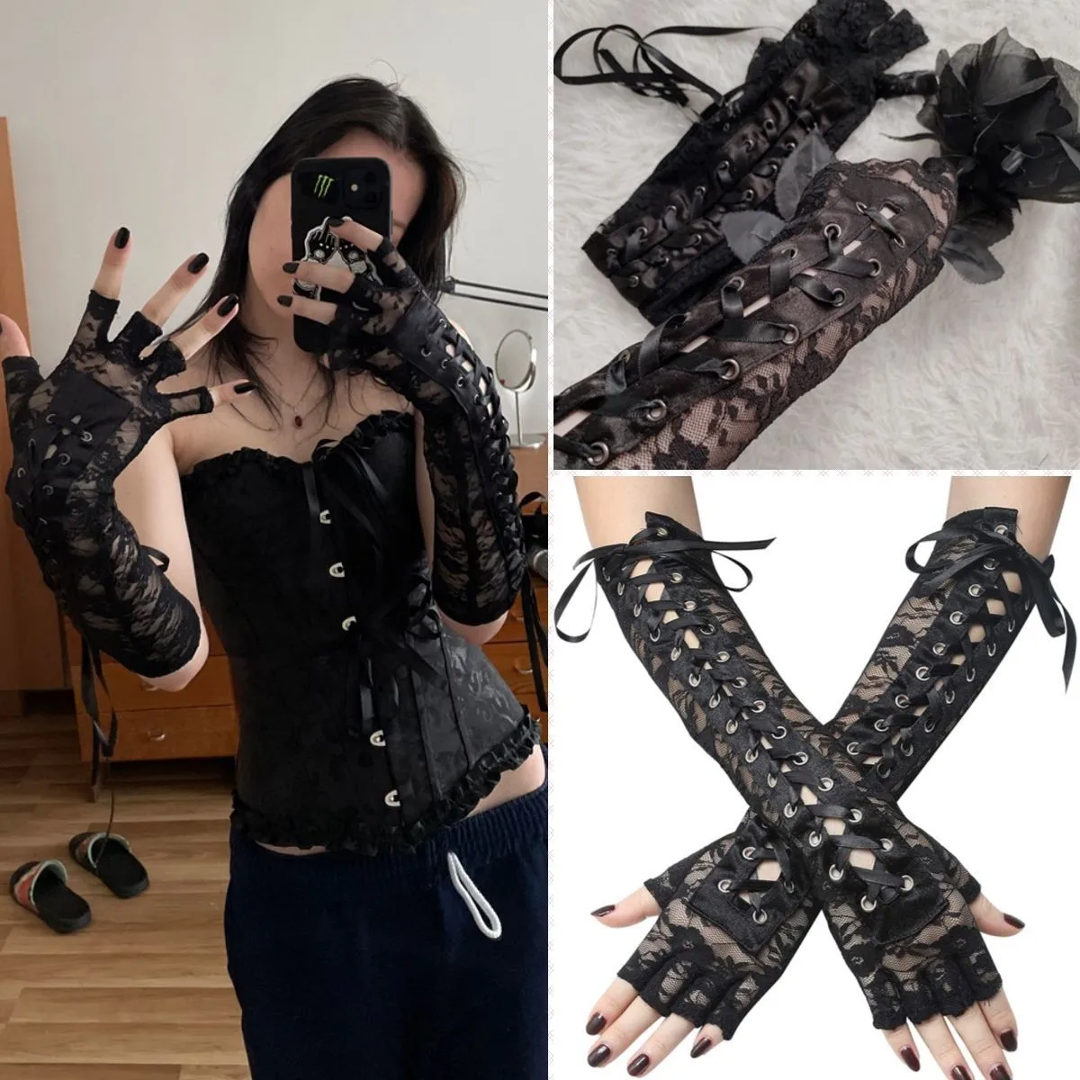 

Sexy Long Pvc Women Black Red Gloves Ladies Fetish Faux Leather Black Bandage Gloves Clubwear Sexy Cosplay Costumes Night Club