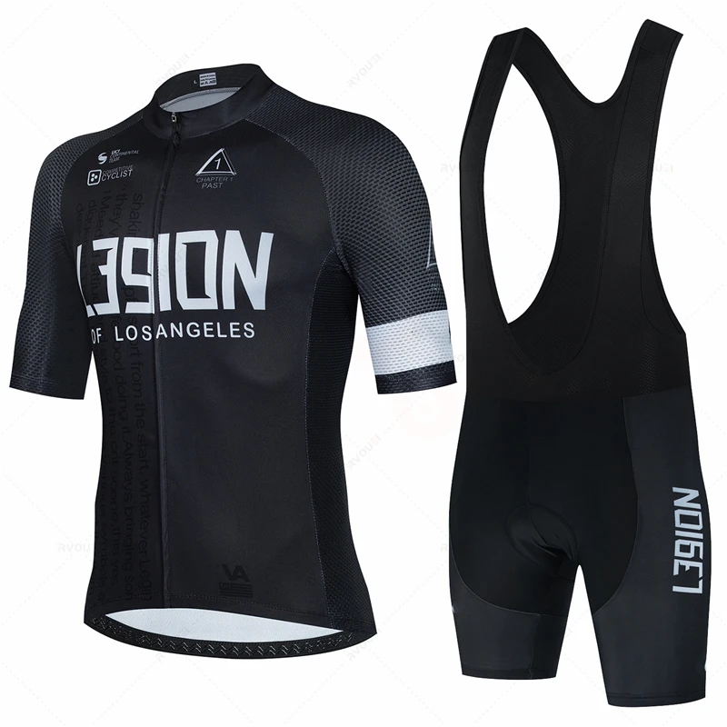 L39ion Team Pro Cycling Jersey Set for Men, Bike Clothing, Breathable, Anti-UV, Bicycle Wear, Short Sleeve, New