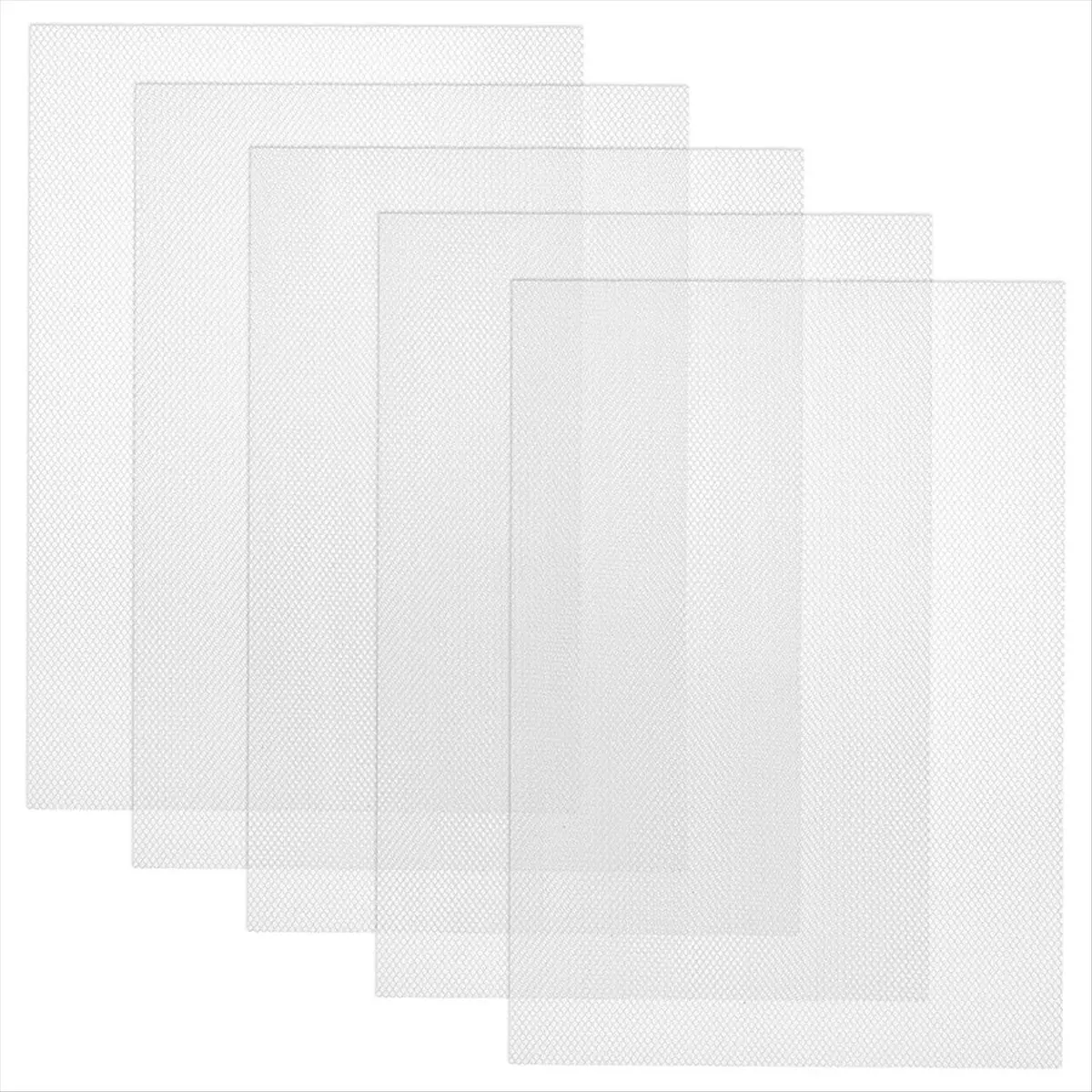 5 Pieces Eye Mask Mesh, PVC Eye Mask Plastic Mesh,Hard Linen Suitable for Costumes Handicrafts,11.8 Inches X 8.27 Inches