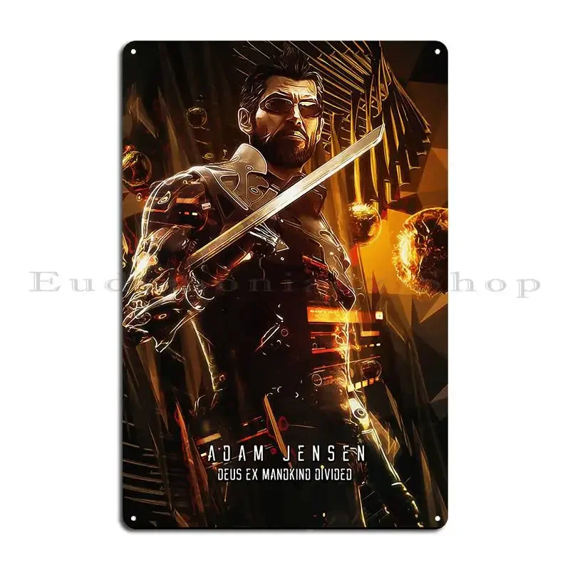 Deus Ex Mankind Divided Metal Signs Pub Vintage Designing Designs Plaques Tin Sign Poster