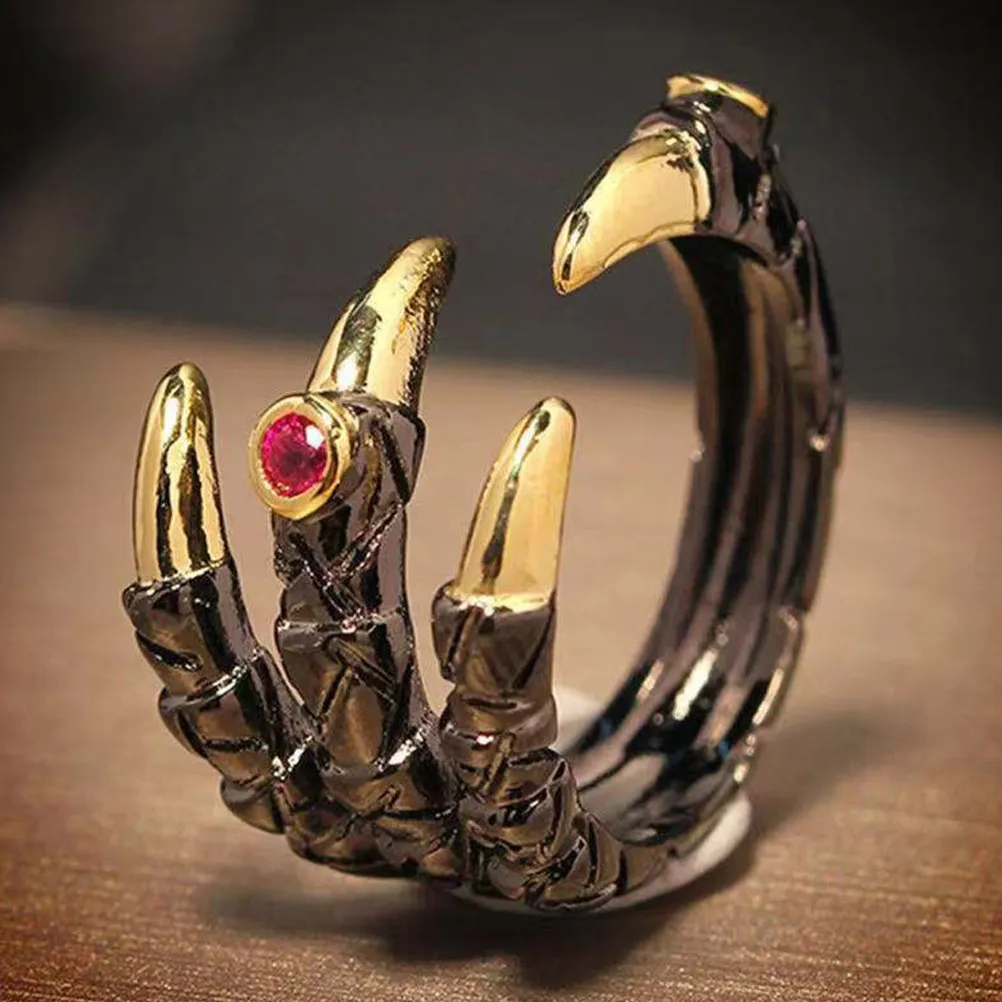 Men Ring Dragon Open Adjustable Metal Ring Masculine Finger Jewelry Fashionable Unique Rings for Men